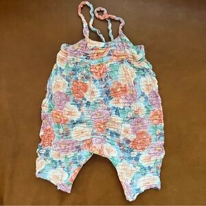 ANGEL DEAR Camellia Muslin Tie-back Romper, 6-12mo